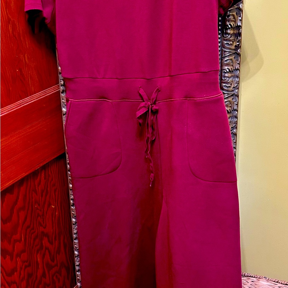 Chic Burgundy Jumpsuit with Pockets